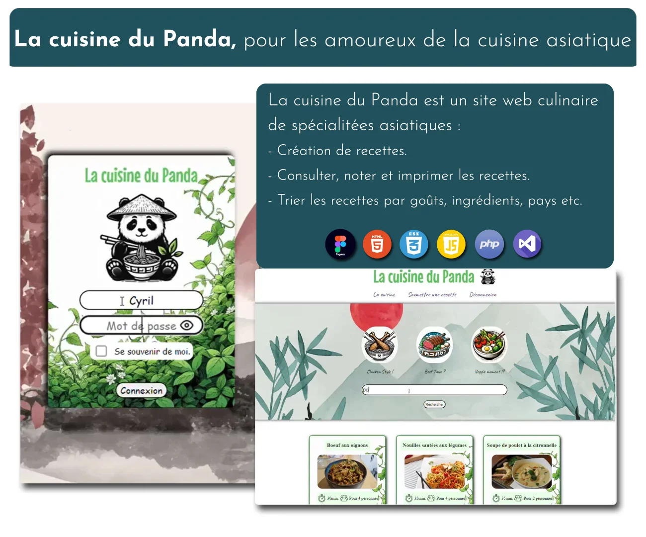 image de l'application du site du panda