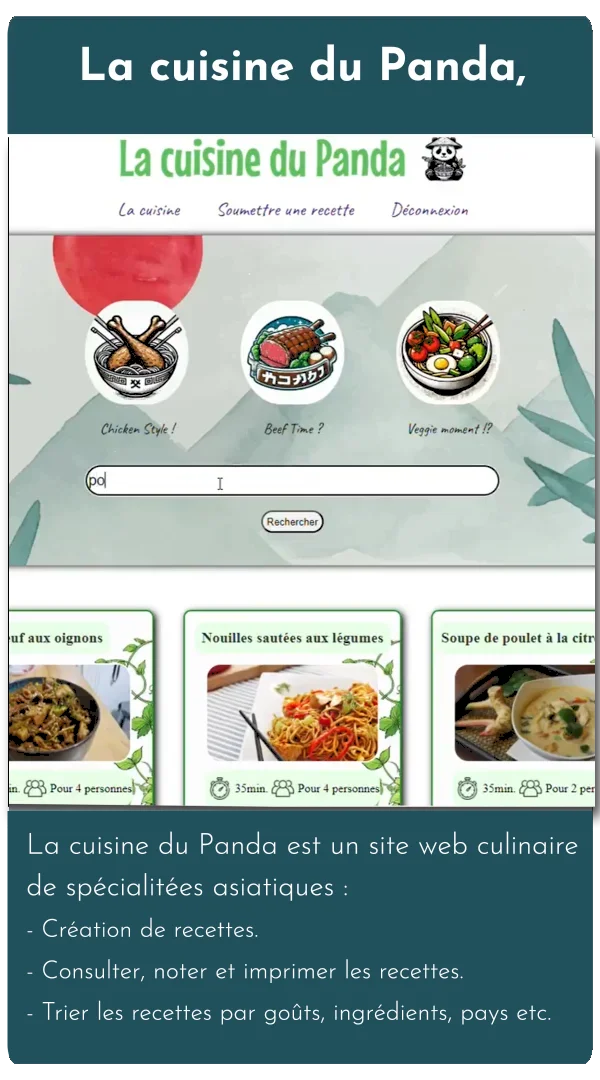 image de l'application du site du panda